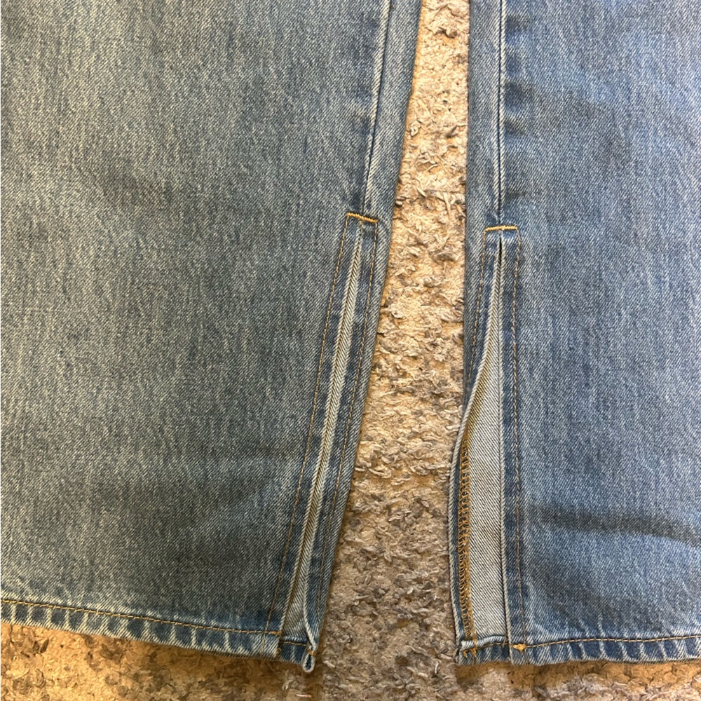 oak and Fort split hem jeans
